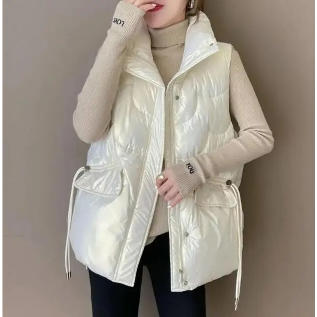 Women's Autumn Winter Short Down Cotton Vest Jacket