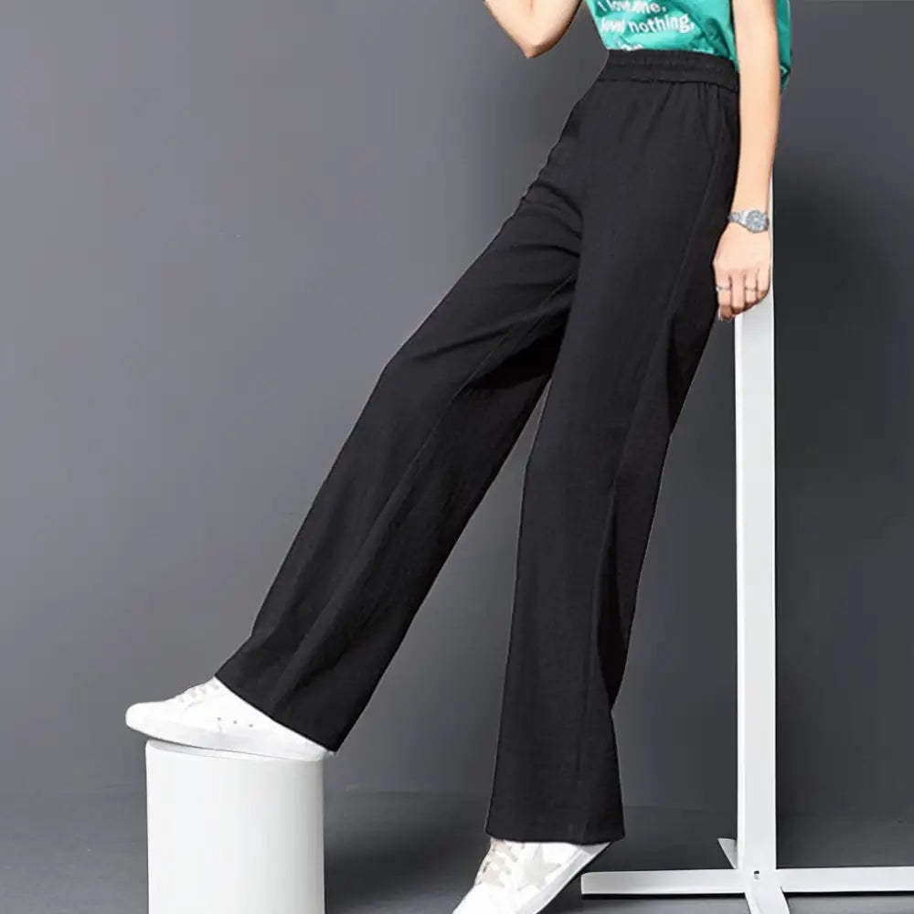 Women's High Waist Loose Cotton Linen Wide-leg Pants