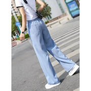 Women's High Waist Loose Cotton Linen Wide-leg Pants