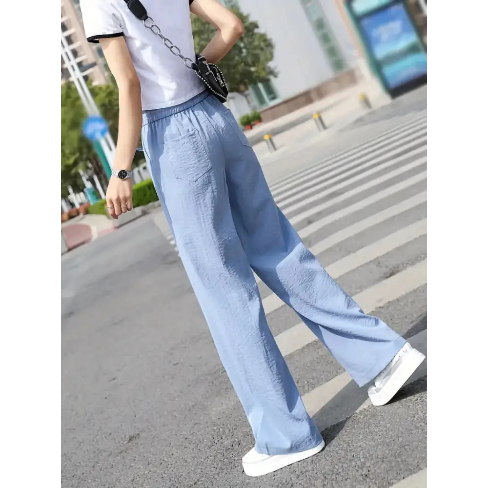 Women's High Waist Loose Cotton Linen Wide-leg Pants