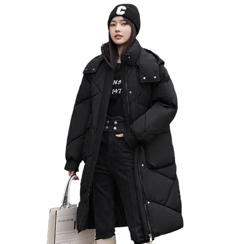 Women's Long Down Cotton Coat - Loose Winter Jacket 2023