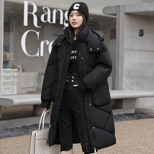 Women's Long Down Cotton Coat - Loose Winter Jacket 2023