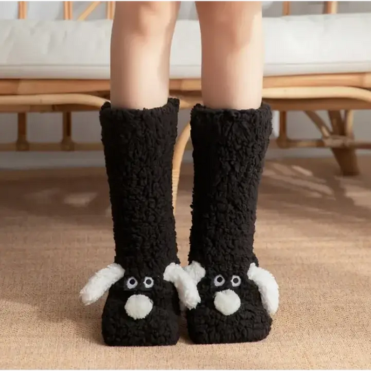 Women’s Plush Dog Socks