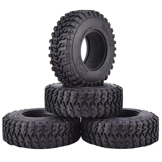 WONFAST 4PCS RC Crawler 105mm Rubber Tires 1.9 inch Wheels Tyres Set for 1:10 RC Rock Crawler Car for Axial SCX10 D90 RC4WD TF2 TF2 Tamiya Redcat TRX-4 Parts