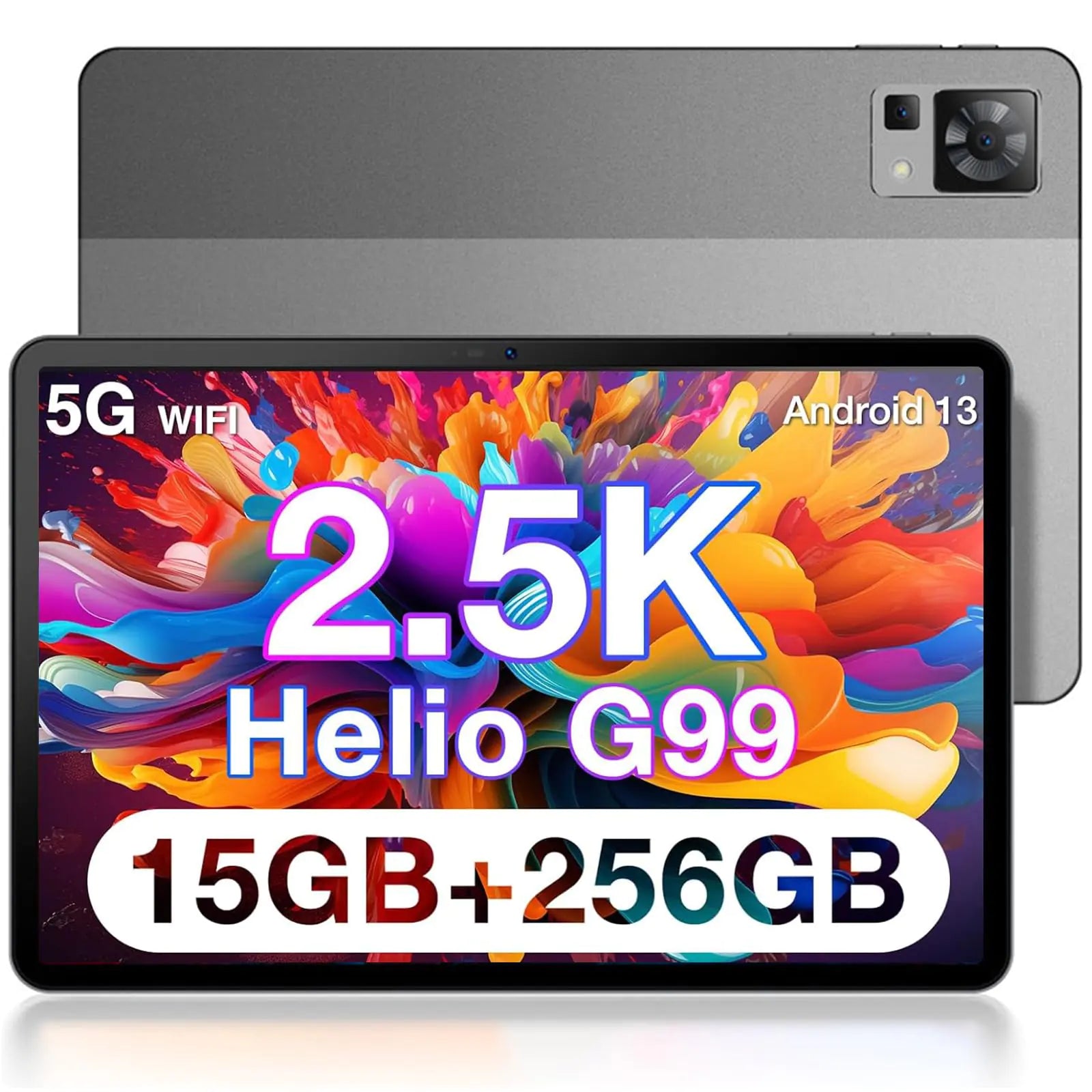 DOOGEE T30 PRO 11 Inch Tablet 2.5K Android Tablets with 15GB RAM 256GB ROM Helio G99 Octa-core Gaming Tablet with 8580mAh 4 Speakers 20MP Camera TÜV Low Bluelight BT5.0 Grey