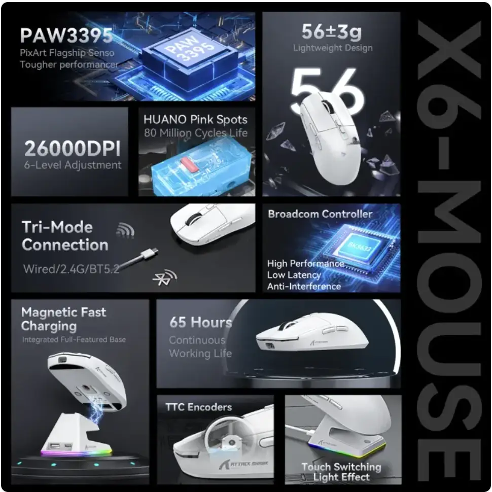 White gaming mouse with sleek ergonomic design and rgb lighting accents.