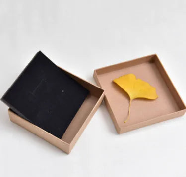 Vintage Leather Paper Earring Ring Box Jewelry Packaging - Joomcy