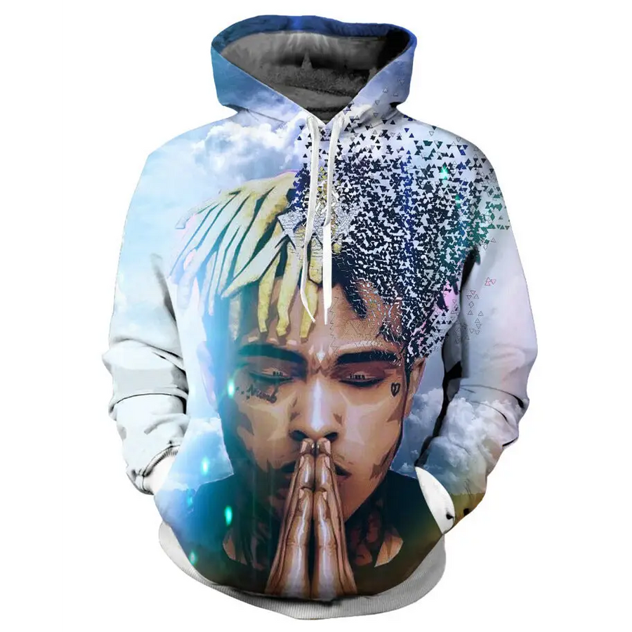 XXXTentacion 3D Digital Print Hoodie - Casual Loose Fit