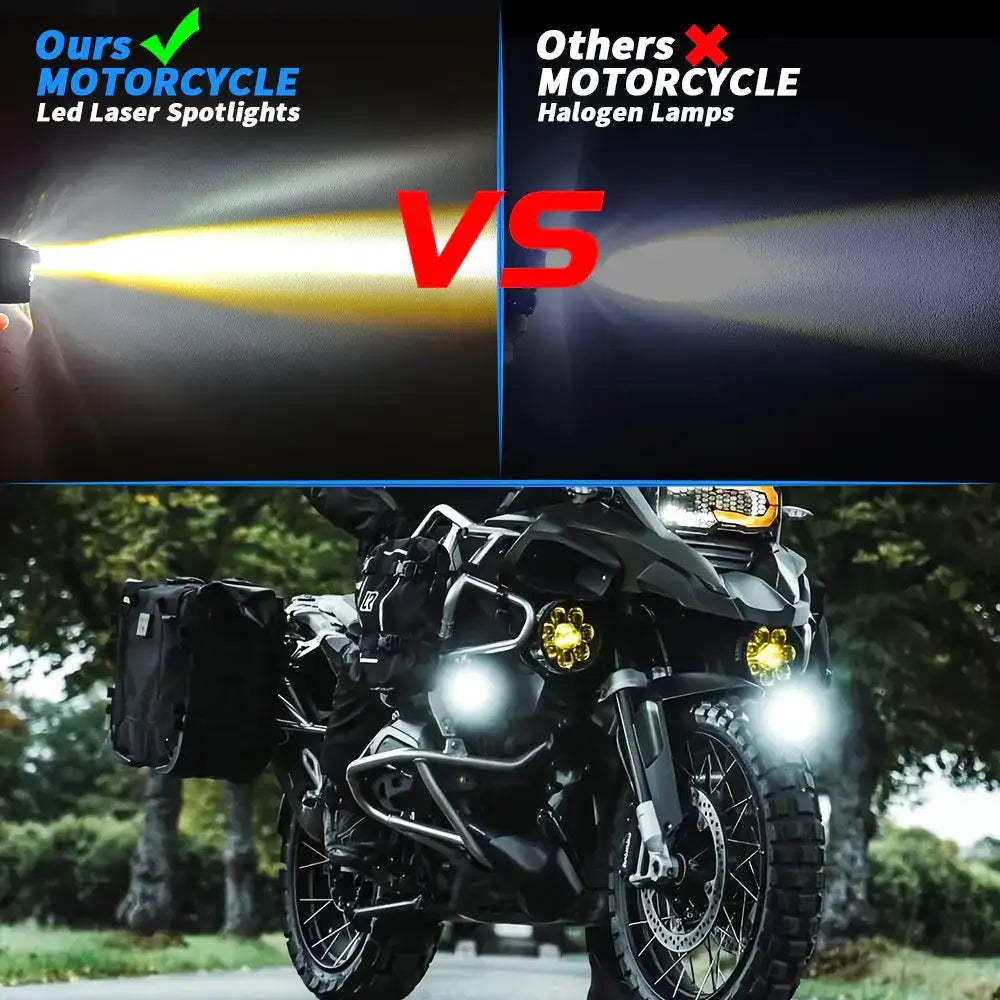 YZY Waterproof LED Motorcycle Spotlight with Dual Color