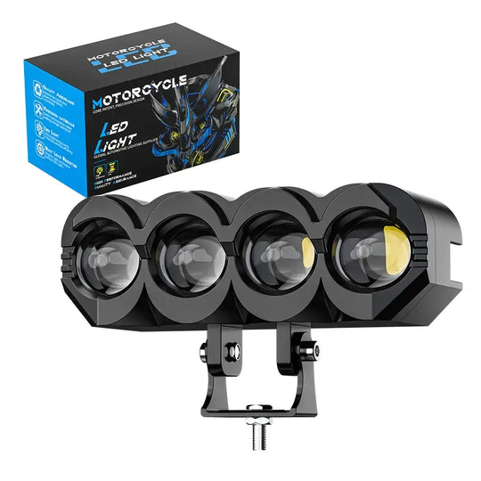 YZY Waterproof LED Motorcycle Spotlight with Dual Color