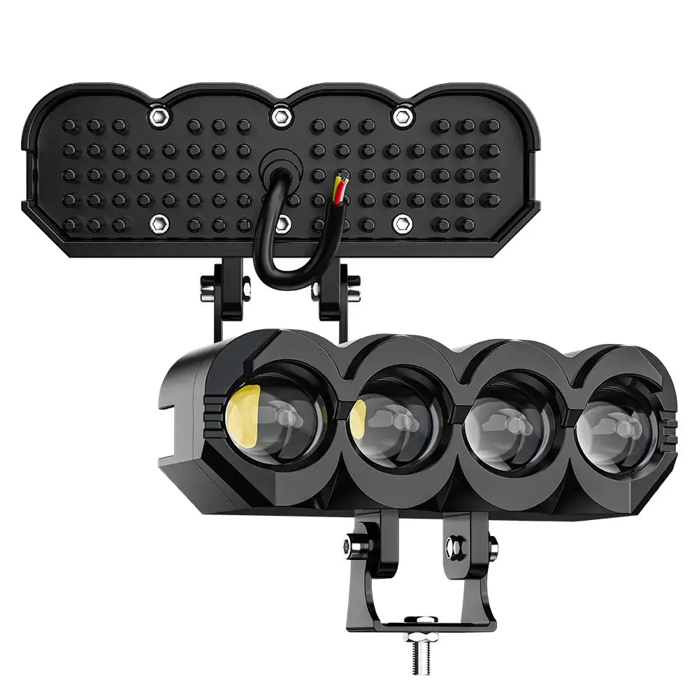 YZY Waterproof LED Motorcycle Spotlight with Dual Color