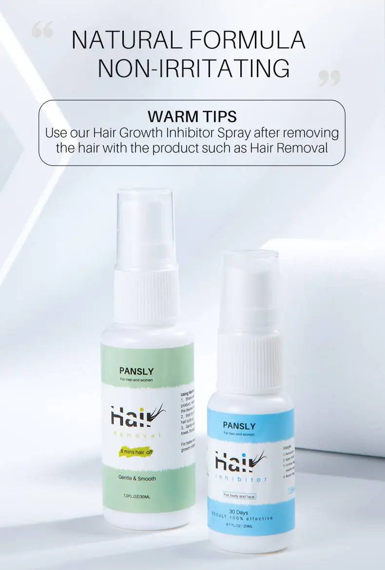 Painless Hair Removal Spray for Face, Arms, and Legs