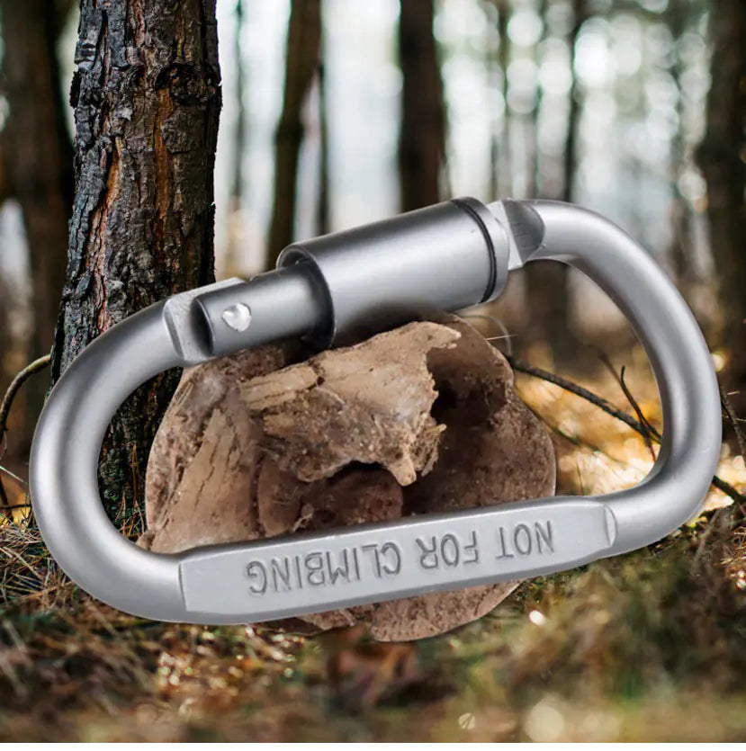 Portable Aluminum Alloy D-Shaped Carabiner Clip - Joomcy