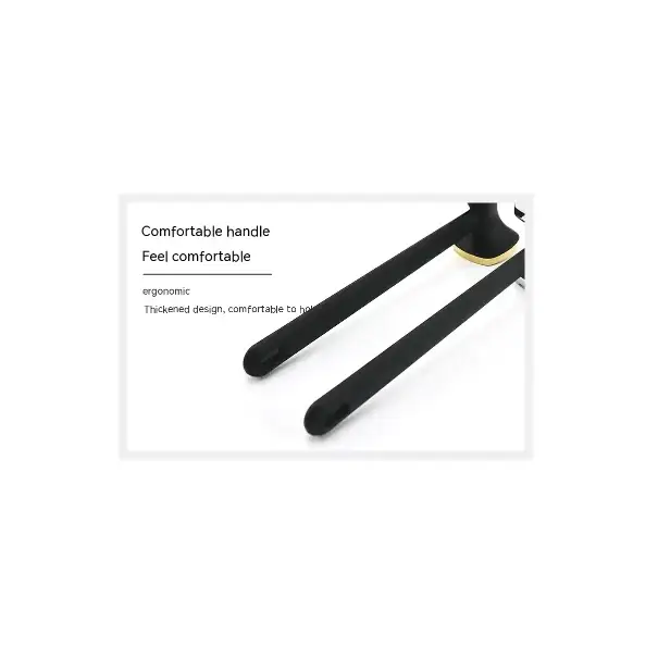 Black ergonomic handle with a thickened design for comfortable grip.