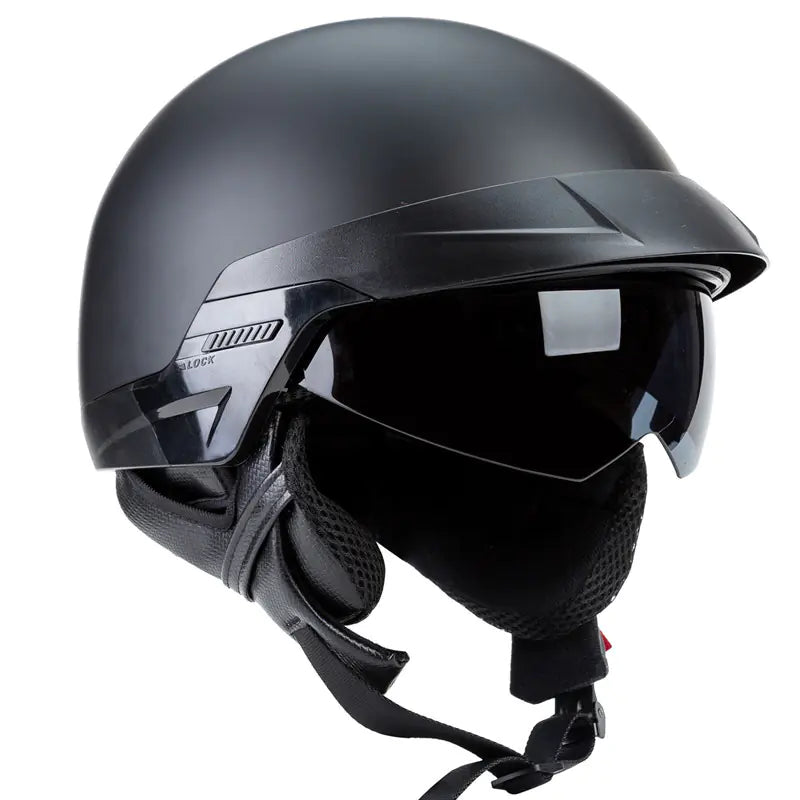 Retro Harley Motorcycle Helmet with Built-in Visor - Joomcy